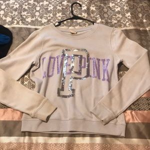 VS pink bling crew sweater